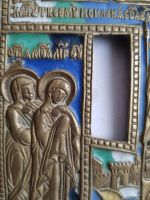 Лот: 12731753. Фото: 3. Распятие, 5 цветов эмали. 19в. Коллекционирование, моделизм