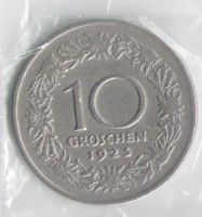 Лот: 14386800. Фото: 2. Австрия 10 грошей 1925 (60-2). Монеты