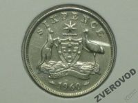 Лот: 5856852. Фото: 2. Австралия 6 пенсов 1960 серебро... Монеты