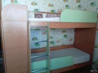 Лот: 8645696. Фото: 2. Кровать двухъярусная со шкафчикои. Детская мебель