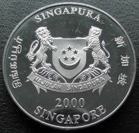 Лот: 11550629. Фото: 2. Сингапур монета 10 долларов 2000... Монеты