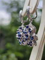 Лот: 25548216. Фото: 5. Эксклюзивные золотые серьги с...