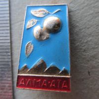 Лот: 21546249. Фото: 2. Значок Алма Ата отец яблок горы... Значки, медали, жетоны