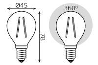 Лот: 24985186. Фото: 7. Лампа светодиодная gauss Filament...