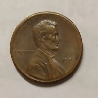 Лот: 19534164. Фото: 2. США 1 цент 1987 г. Монеты