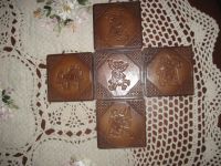 Лот: 7297593. Фото: 2. Подставки под бокалы кожа 5 шт... Предметы интерьера