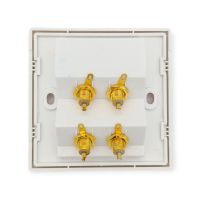 Лот: 21577144. Фото: 2. Разъем RCA*4, в рамке, гнездо... Радиодетали  (электронные компоненты)