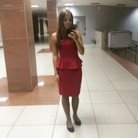 Лот: 16020803. Фото: 2. Платье красное с баской incity. Женская одежда