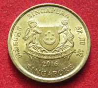 Лот: 18916243. Фото: 2. Сингапур 5 центов, 2016 г. Монеты