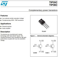 Лот: 19854394. Фото: 2. транзистор BJT TIP35C STM 100V... Радиодетали  (электронные компоненты)