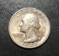 Лот: 22163162. Фото: 2. 25 центов 1985 года. США. Washington... Монеты