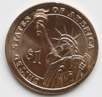Лот: 1969560. Фото: 2. 1 доллар 2012 год. 22-ой президент... Монеты