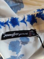 Лот: 25523897. Фото: 2. Белое платье с большими синими... Женская одежда