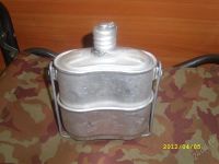 Лот: 1675289. Фото: 2. котелок с подкотельнком + фляга... Рыбалка