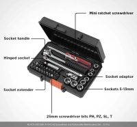 Лот: 19534090. Фото: 2. Автомобильный набор Black+Decker... Инструмент