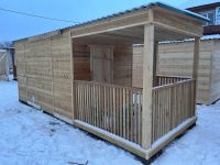 Лот: 22813514. Фото: 2. Баня каркасная 4*2,35+терраса... Срубы и конструкции