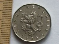 Лот: 16068683. Фото: 4. Монета 2 кроны две Чехия 1996... Красноярск