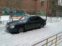 Лот: 8559737. Фото: 2. Hyundai accent, 2008 год. Синяя... Авто, мото, водный транспорт