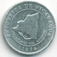 Лот: 47769. Фото: 2. Никарагуа. 10 сентавос 1974г. Монеты