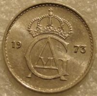 Лот: 7780579. Фото: 2. 10 оре 1973 год Швеция. Монеты