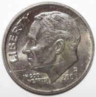 Лот: 11602813. Фото: 2. 1 дайм (10 центов) 2005 год. США... Монеты