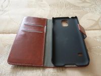 Лот: 4188345. Фото: 2. Чехол книжка Galaxy S5 (коричневый... Аксессуары