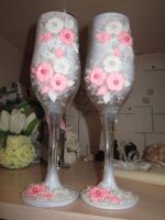Лот: 3249367. Фото: 2. свадебные бокалы розовые. Товары для праздника