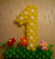 Лот: 5642263. Фото: 3. Воздушные шарики. Цифра 1 из воздушных... Красноярск