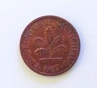 Лот: 20287173. Фото: 2. Германия (ФРГ) 1 пфеннинг 1987... Монеты