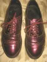 Лот: 21576874. Фото: 3. Туфли на шнуровке бордового цвета... Одежда, обувь, галантерея