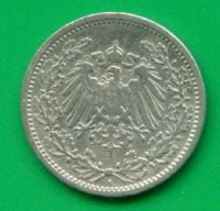 Лот: 10525932. Фото: 2. Германия 1/2 марки 1905 м/д А... Монеты