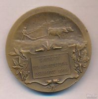 Лот: 8754150. Фото: 2. Франция Медаль 1919 Сельскохозяйственное... Значки, медали, жетоны