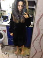 Лот: 12122931. Фото: 3. Шуба мутон мех енот. Одежда, обувь, галантерея