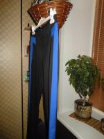 Лот: 9623366. Фото: 2. черные брюки Sisley с синими лампасами... Женская одежда