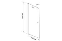 Лот: 24894047. Фото: 2. Шторка для ванны на поддон AQUANET... Сантехника, водопровод