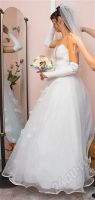 Лот: 687825. Фото: 2. Свадебное платье + перчатки и... Свадебная мода