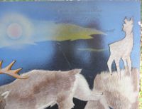 Лот: 18220507. Фото: 4. настенное панно Битва самцов оленей... Красноярск