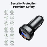 Лот: 21437871. Фото: 2. Автозарядка ACEFAST B4 66W USB-C... Носители информации