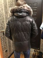 Лот: 10779217. Фото: 3. Кожаный пуховик. Одежда, обувь, галантерея
