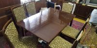 Лот: 19224391. Фото: 2. Стол и 6 стульев СССР лакированный... Мебель для гостиной