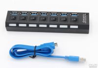 Лот: 12962257. Фото: 6. USB 3.0 HUB на 7-мь портов с индивидуальными...