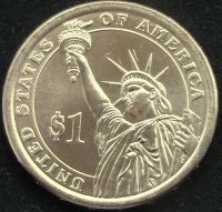 Лот: 6025304. Фото: 2. США 1 доллар 2015г D = 36 президент... Монеты