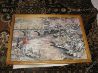 Лот: 1336012. Фото: 2. Картина нарисована на бересте... Сувениры