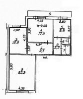 Лот: 16505339. Фото: 2. 3-к квартира, 77.6 м², 1/10 эт... Продажа