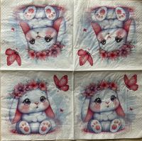 Лот: 25675673. Фото: 2. Салфетка для декупажа Зайка. Ручная работа