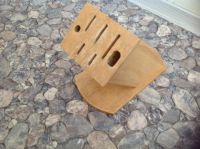 Лот: 5351685. Фото: 2. Подставка под ножи деревянная. Посуда, кухонная утварь