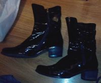 Лот: 6803044. Фото: 3. Чёрные лаковые полусапожки Sasha... Одежда, обувь, галантерея