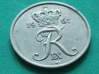 Лот: 10780361. Фото: 3. Монета 25 эри оре ере Дания 1961... Коллекционирование, моделизм