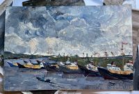 Лот: 22462480. Фото: 4. Картина Антон Довнар. Порт Игарка. Красноярск