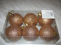 Лот: 3463016. Фото: 2. Шарики с блестками рыжие. Новый год!